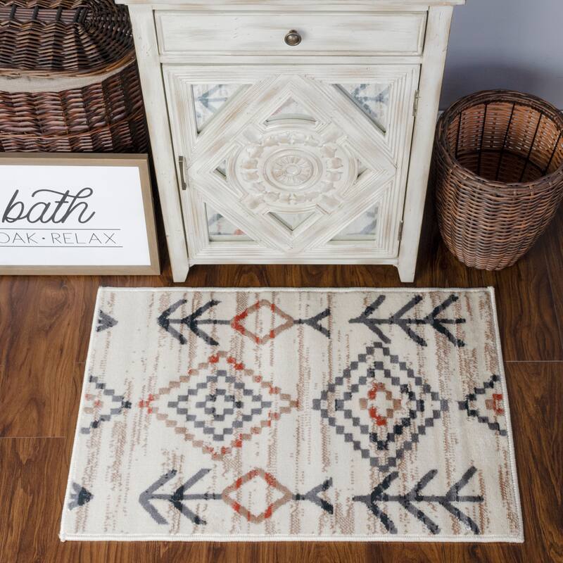 Modern Geometric Southwestern Indoor Area Rug by Superior