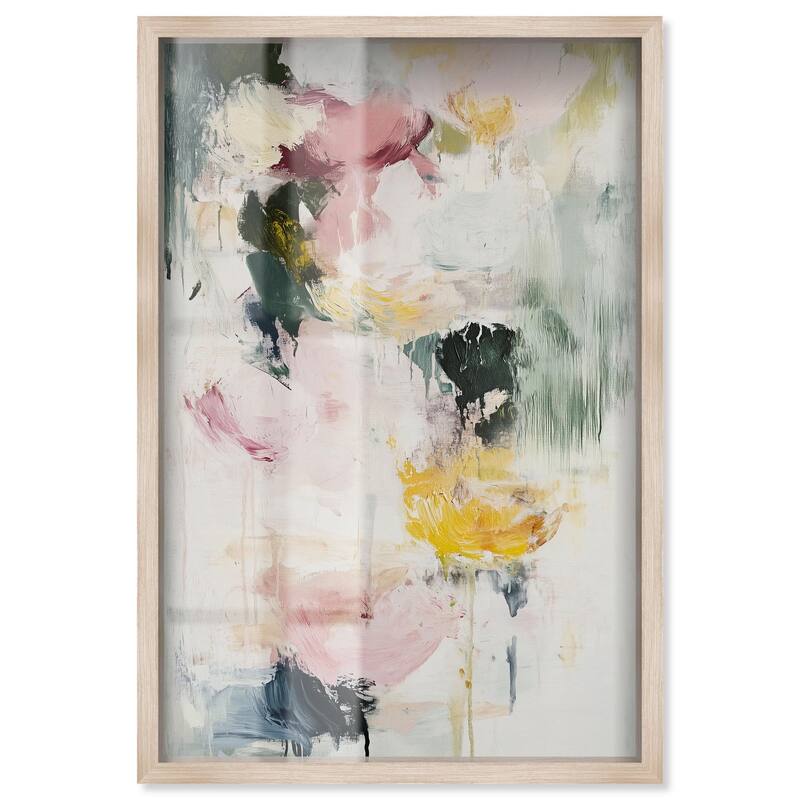 Dripping Colors II Shadowbox by Art Remedy - Natural - 16" x 24"