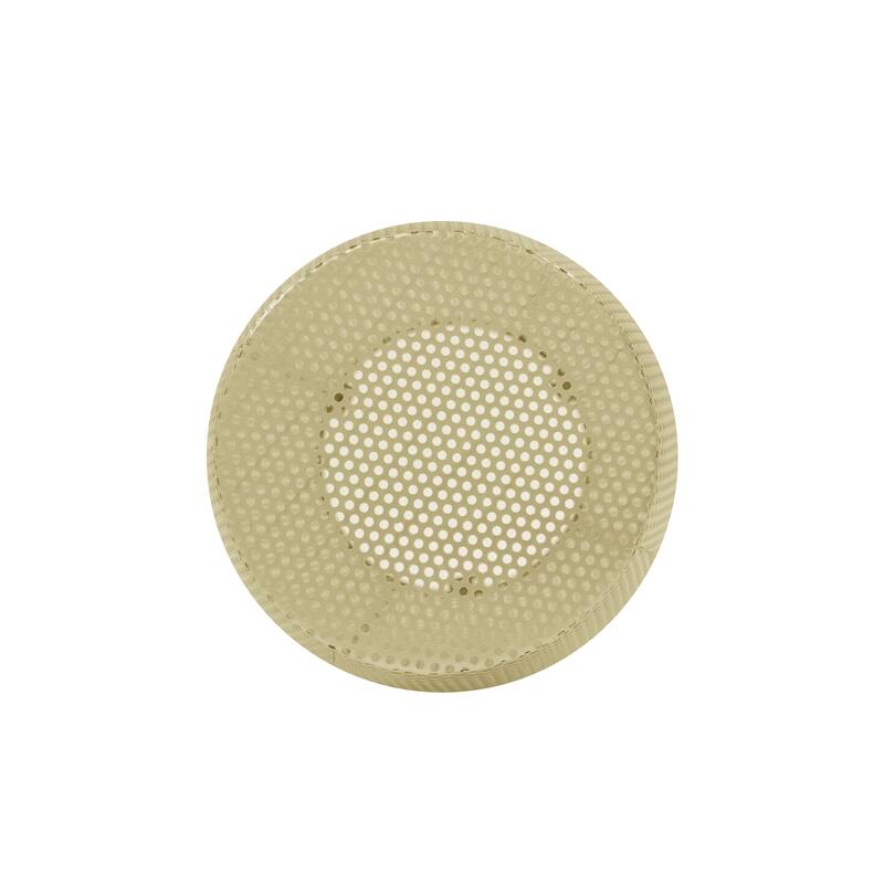 12" Modern Round Side Table with Openwork Design for Living Room or Bedroom