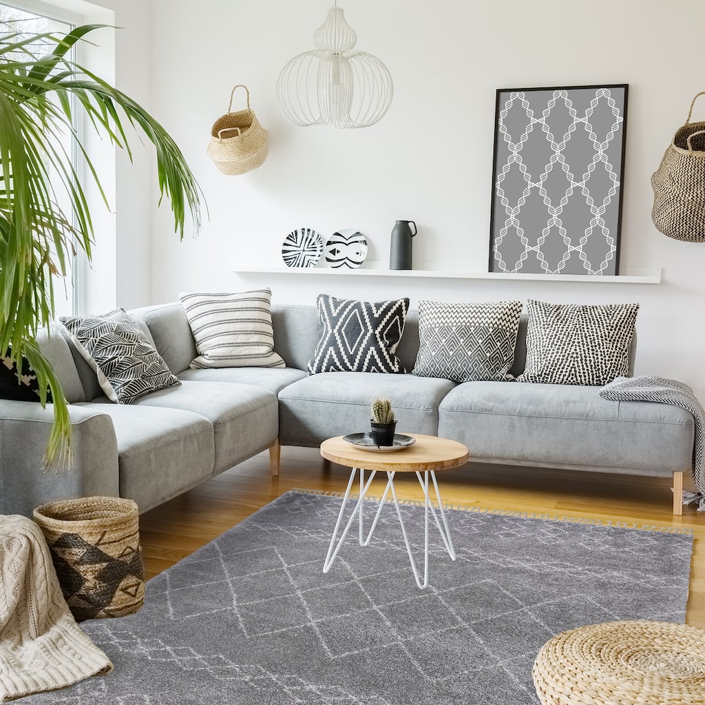 Gertmenian Zurich Modern Bohemian Plush Soft 2" Polypropylene Shag Area Rug