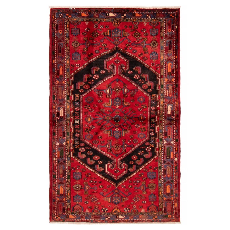 ECARPETGALLERY Hand-knotted Anatolian Vintage Red Wool Rug - 4'5 x 7'1 - Red - 4'5 x 7'1