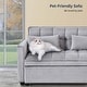 preview thumbnail 22 of 27, 3 in 1 Velvet Sofa Bed with Adjustable Backrest