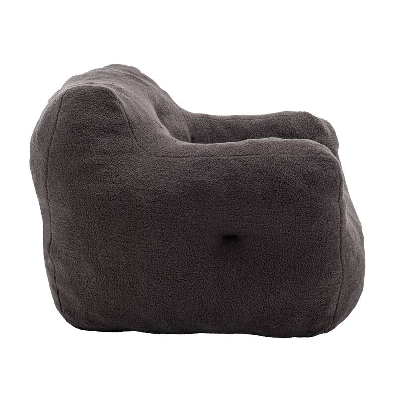 Teddy Fabric Bean Bag Chair, High Density Foam Bean Bag Sofa, Comfy Fluffy Lazy Sofa Chair Living Room, Bedroom