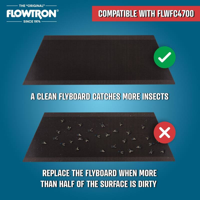 Flowtron Replacement Adhesive Fly Sticky Board (Pack of 12) for FC-4700