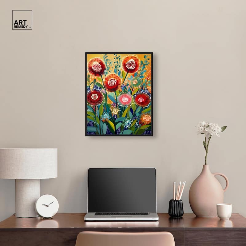 Vivid Flora I Canvas by Art Remedy