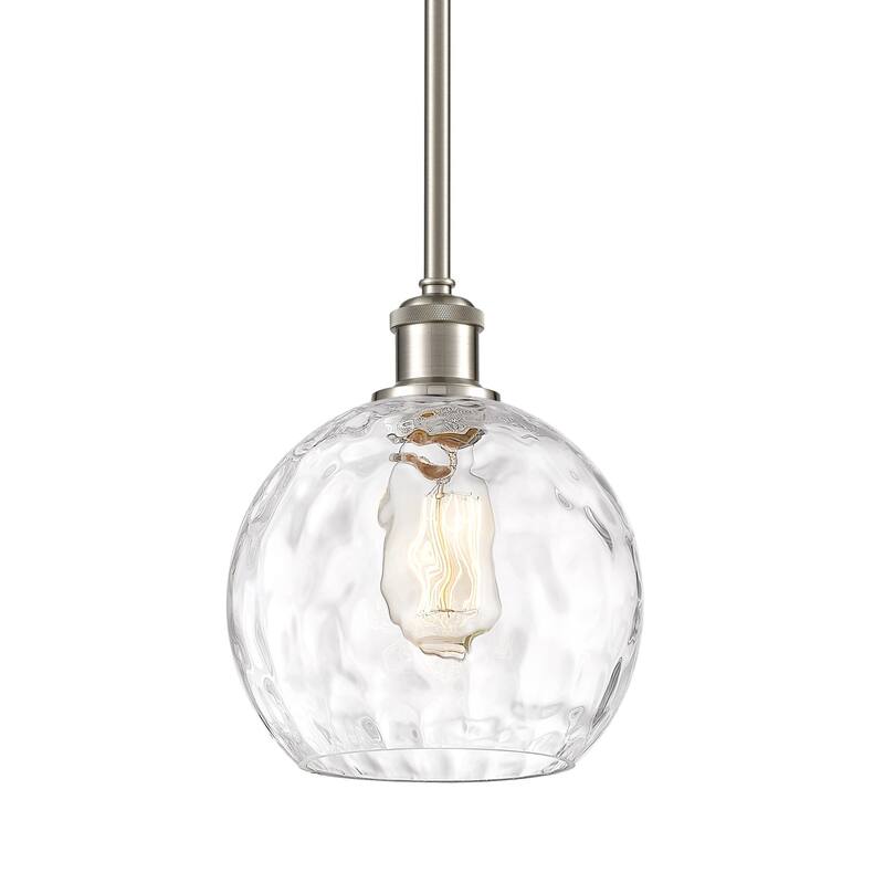 Innovations Lighting 516-1S-10-8 Athens Pendant Athens 8" Wide Mini - Brushed Satin Nickel / Clear Water Glass