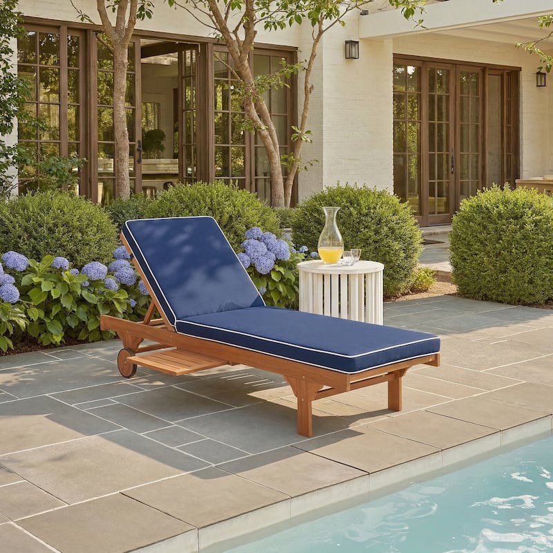 SAFAVIEH Iyanna Lounge Chair - 25 In. W x 80 In. D x 17-42 In. H - 25"W x 80"D x 17-42"H