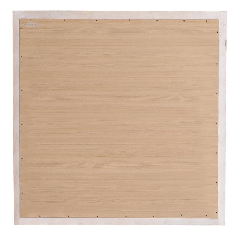 Wooden Framed Square Dresser Mirror - 38" - White