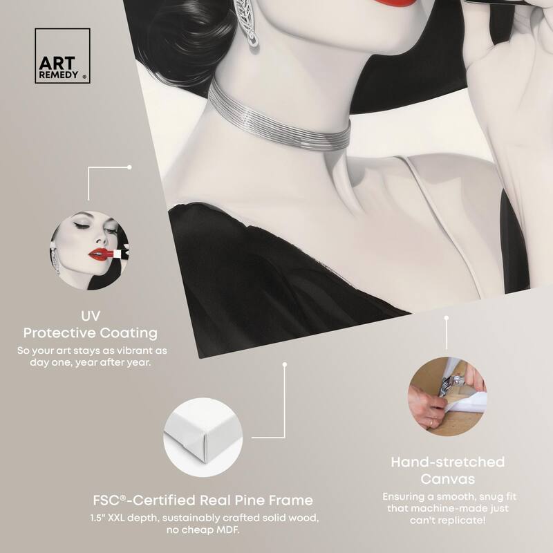 Lipstick Magazine Cover Canvas by Art Remedy, Gallery Wrapped