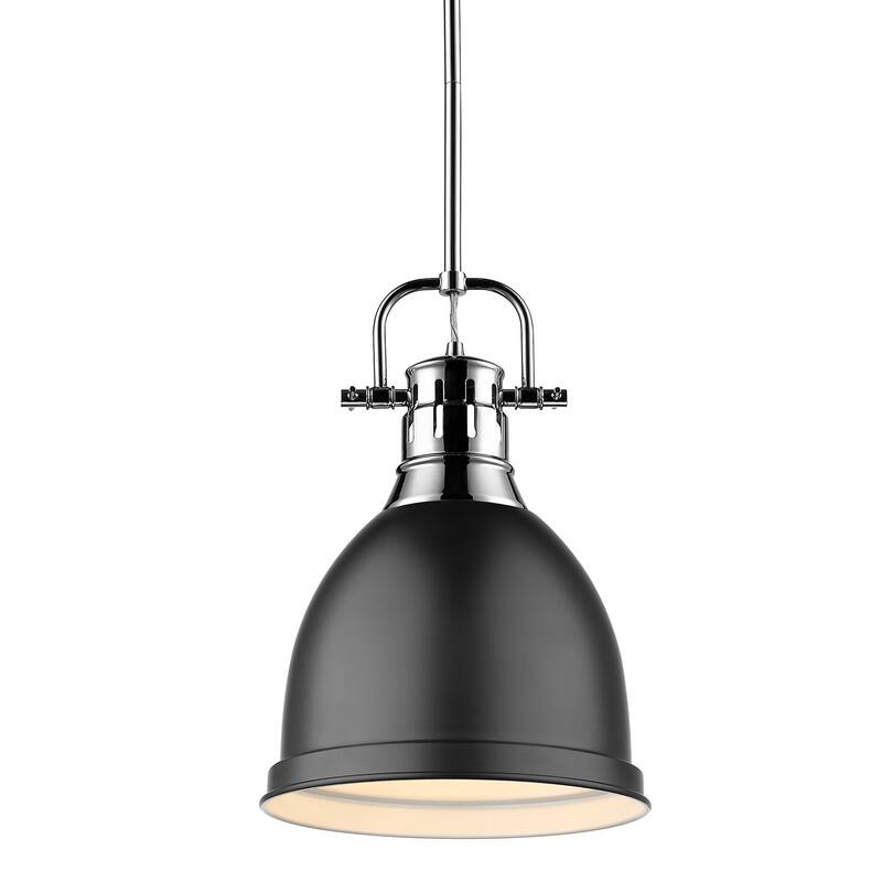 Golden Lighting Duncan Single Light 9" Wide Mini Pendant - Matte Black