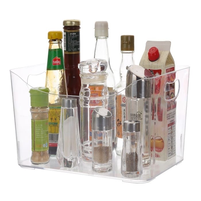 Ybmhome Open Bin Storage Basket Kitchen Pantry , Caddy Clear