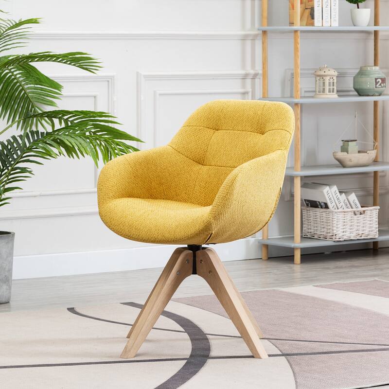 Modern Home Office Swivel Desk Chair Fabric Accent Chair
