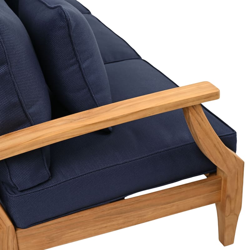 SAFAVIEH Couture Martinique Wood Patio Sofa - 82"W x 35"D x 32"H