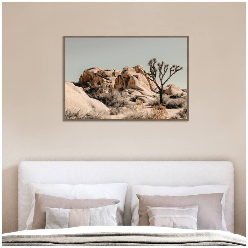Kate and Laurel Joshua Tree No. 3 by Alicia Bock Framed Canvas Wall Art Print