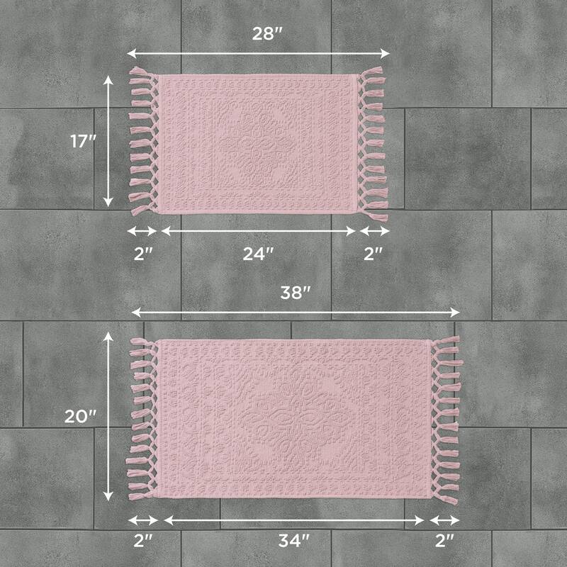 French Connection Nellore Fringe Cotton Bath Rug