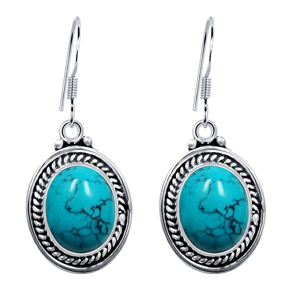Marcasite Sterling Silver Petite Oval Bezel Inlaid Turquoise Pendant w// Chain