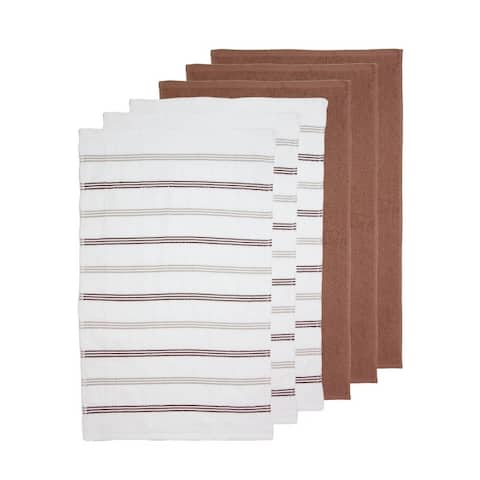 The Sloppy Chef Premier 6-Piece Striped Kitchen Towels - 15x25