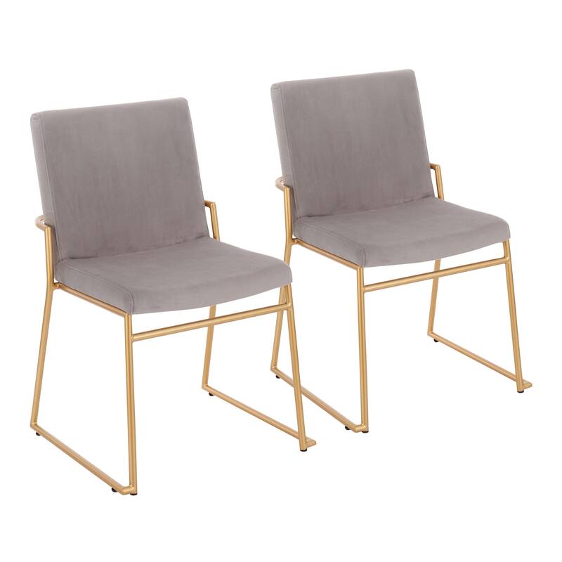 Silver Orchid Jayci Gold Metal Dining Chair (Set of 2)