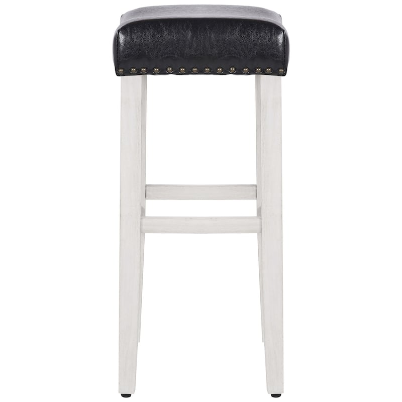 Jameson Upholstered Polyester Antique White 29 Inch Bar Stool (Set Of 2)