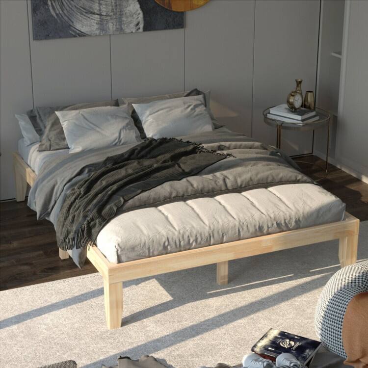 Queen Size 14" Wooden Bed Mattress Frame