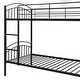 preview thumbnail 8 of 13, Twin Over Twin Metal Bunk Bed, Separate into 2 Beds, Black