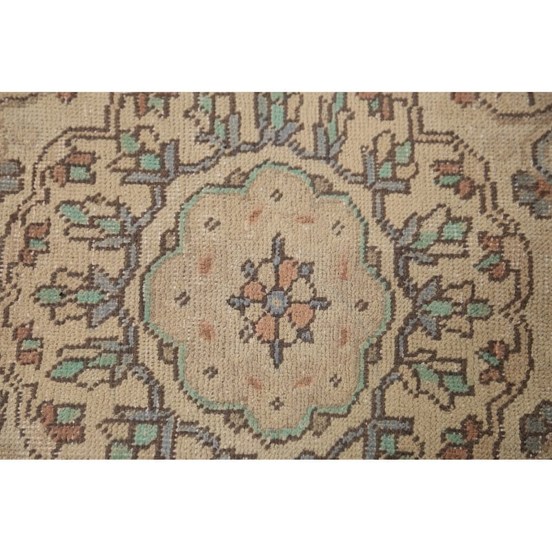 Medallion Tabriz Persian Area Rug Hand-Knotted Oriental Wool Carpet - 8'4"x 10'9"