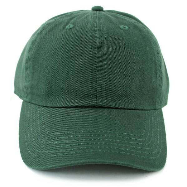 MenWomens Plain Dark Green Baseball Cap Quality 100 /% Cotton Hat