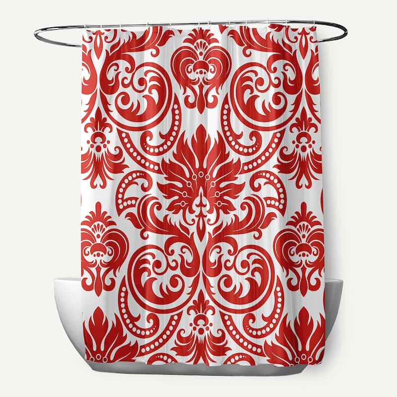 Alexys Shower Curtain - Orange-Red