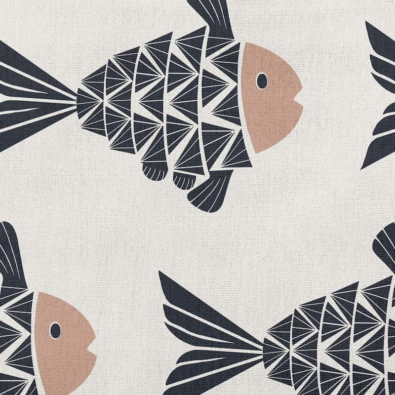 Fish Tales Nautical Indoor/Outdoor Throw Pillow