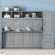 preview thumbnail 3 of 16, Full Size Murphy Bed Wall Bed with Closet and Drawers