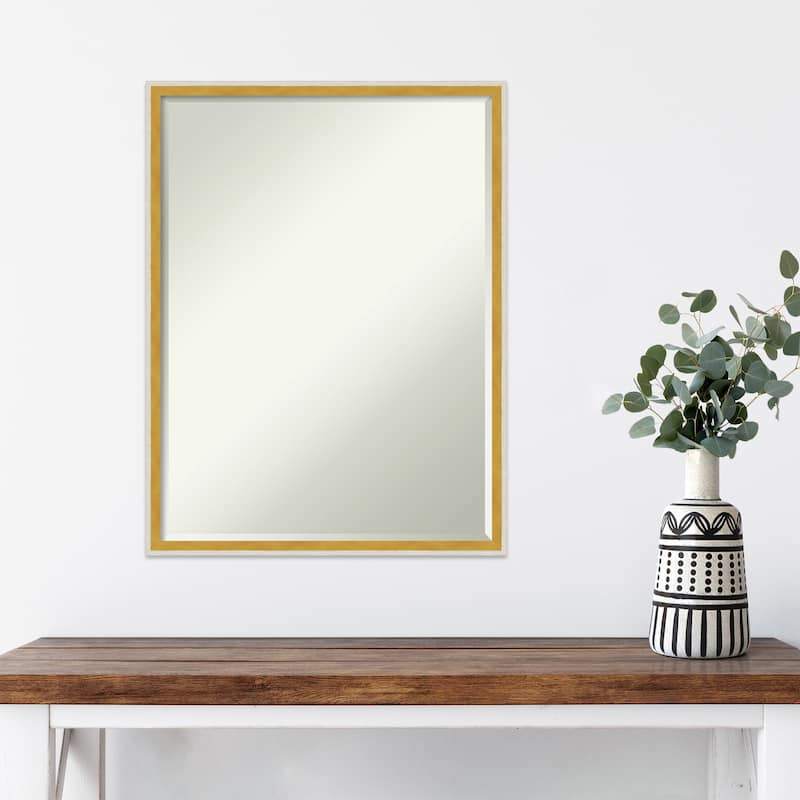 Paige Half-Inch-Bevel Wood Framed Wall Mirror - Glass Size 18x24