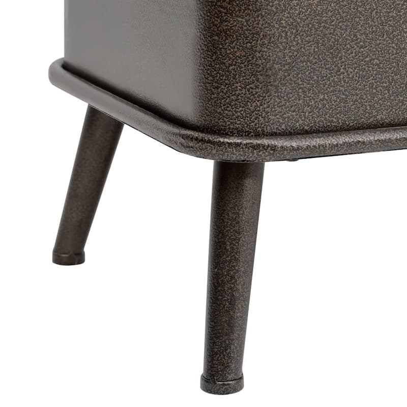 vidaXL Storage Bench with Backrest 43.3" Black Faux Leather - 43.3" x 20.5" x 29.5"