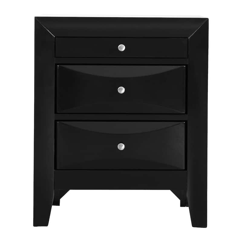 Marilla 3-drawer and Wood Nightstand