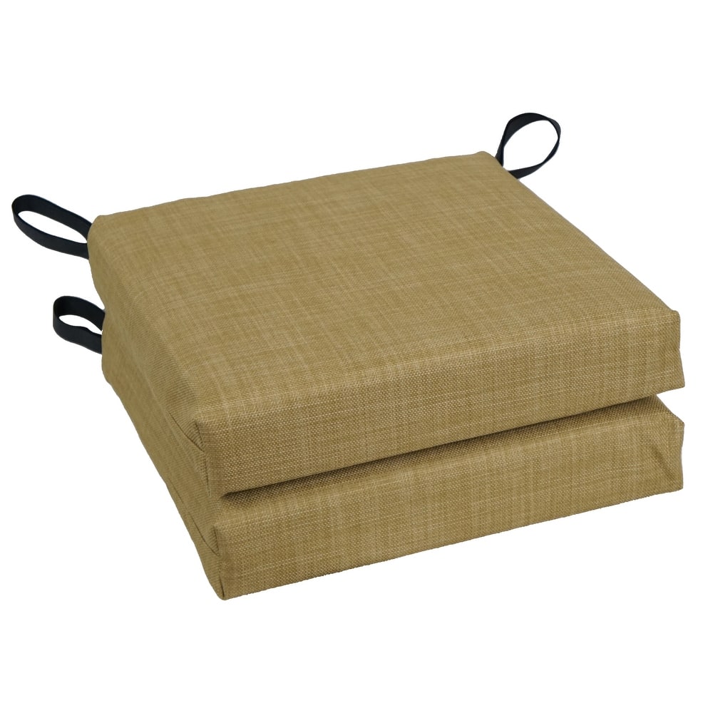 16-inch Indoor/Outdoor Solid Chair Cushions (Set of 2) - 16 x 16