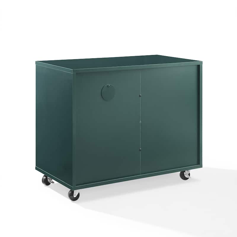 Crosley Carlo Rolling Record Storage Console