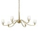 preview thumbnail 4 of 13, Uttermost Barcelona 6 Light Brass Chandelier - 40.25"W x 40.25"D x 15.5"H