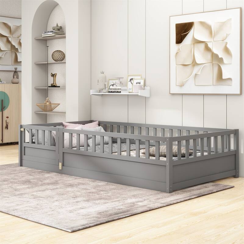 Twin Size Floor Bed with Super High Security Barrier