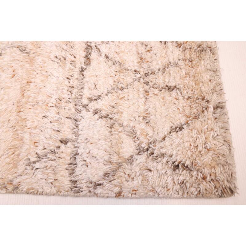 ECARPETGALLERY Hand-knotted Tangier Beige Wool Rug - 5'0 x 8'2
