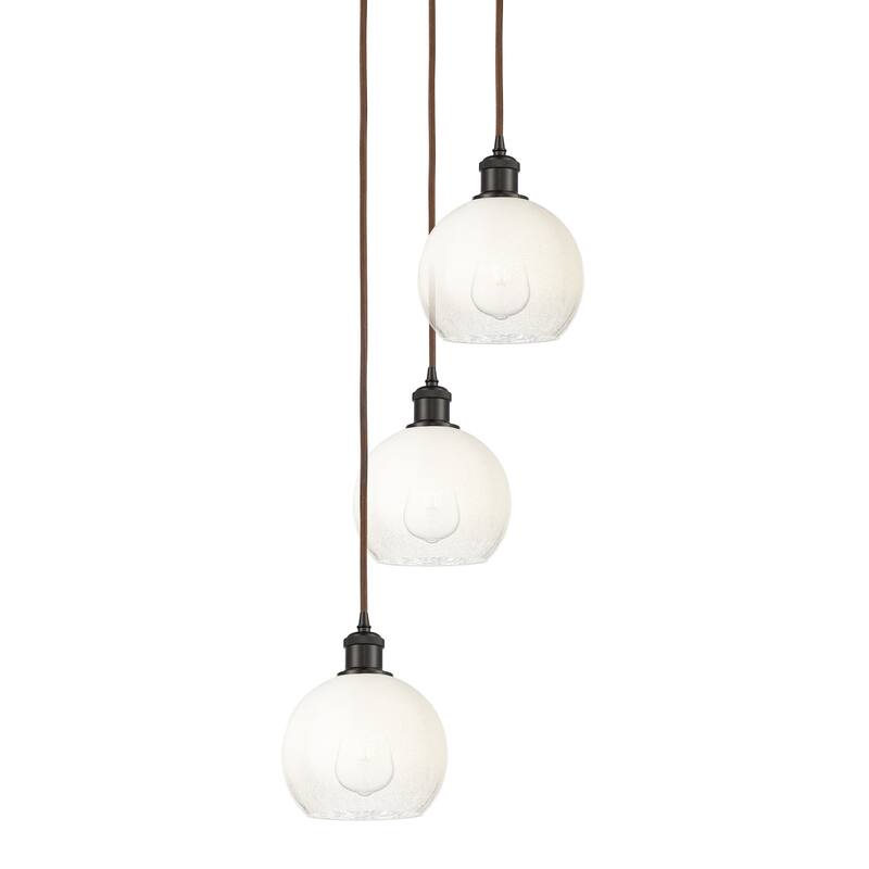 Innovations Lighting 113B-3P-31-15 Brookhaven Globe Pendant Brookhaven - Oil Rubbed Bronze / Opal