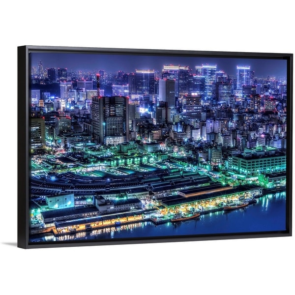 "Tokyo" Black Float Frame Canvas Art