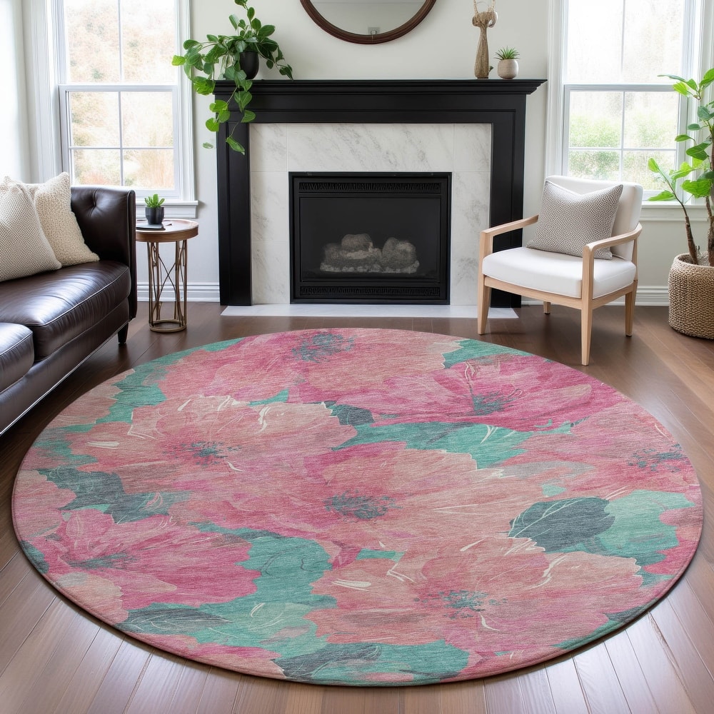 Premium Washable Super Soft Contemporary Floral Mayfield Rug