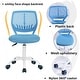 preview thumbnail 72 of 91, HomyLin Armless Swivel Kids Desk Chair with Mesh Padded Seating