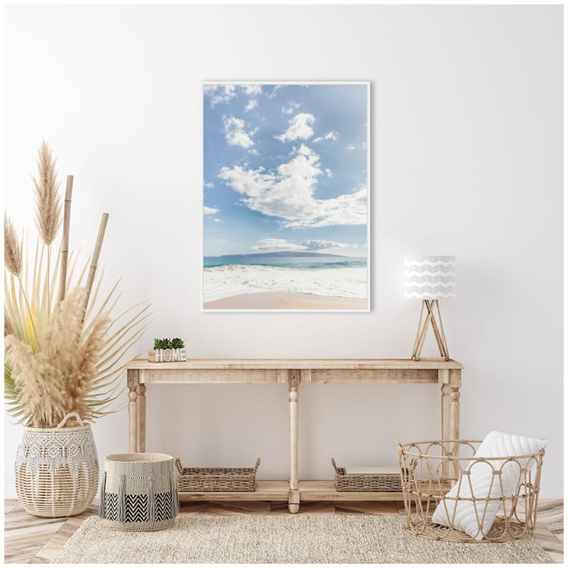 Kate and Laurel Sylvie Beach Framed Canvas by Alicia Abla