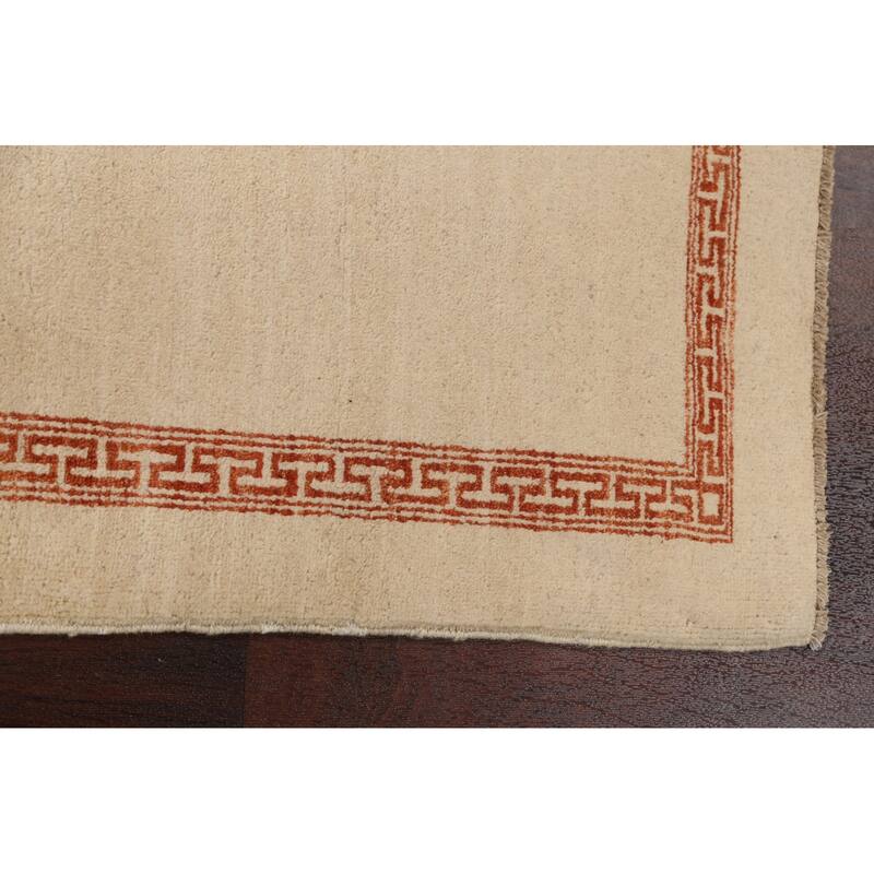 Geometric Bordered Gabbeh Kashkoli Oriental Area Rug Wool Hand-knotted - 3'3" x 5'0"