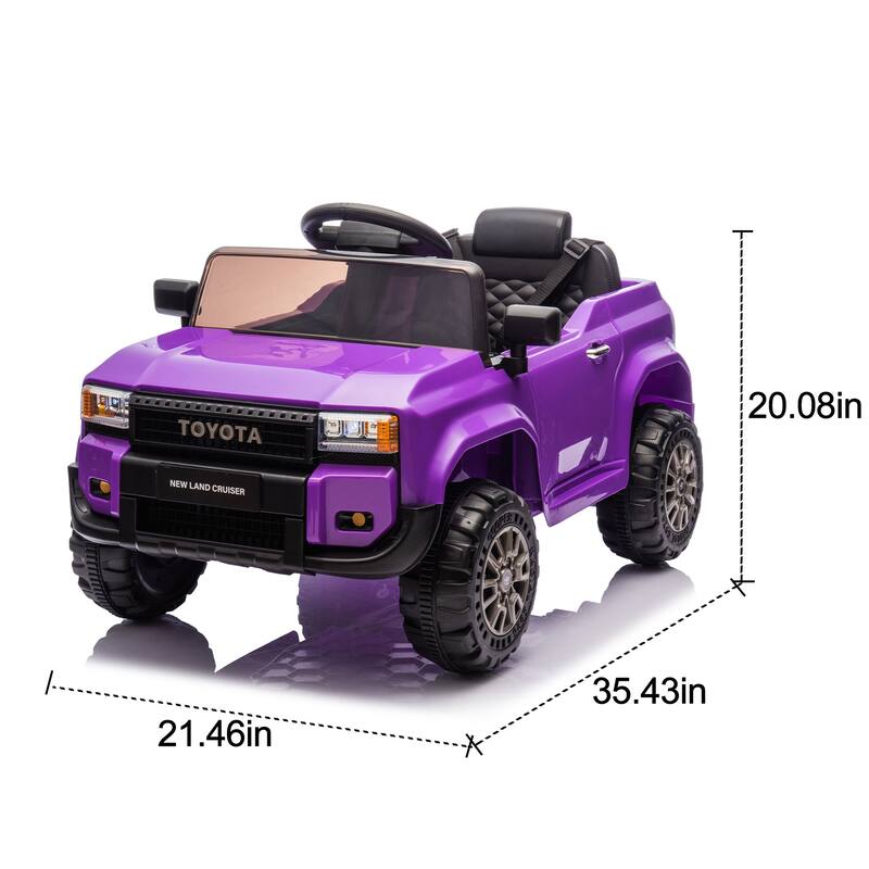 12V Kids Ride On Car W/Parents Control,Licensed Toyota LC250 2024,Four-wheel suspension,Adjustable volume,For Kids Aged 2-4