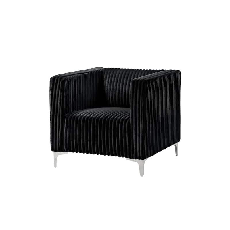 Clayfell Gavin Velvet Square Arm Living Room Set