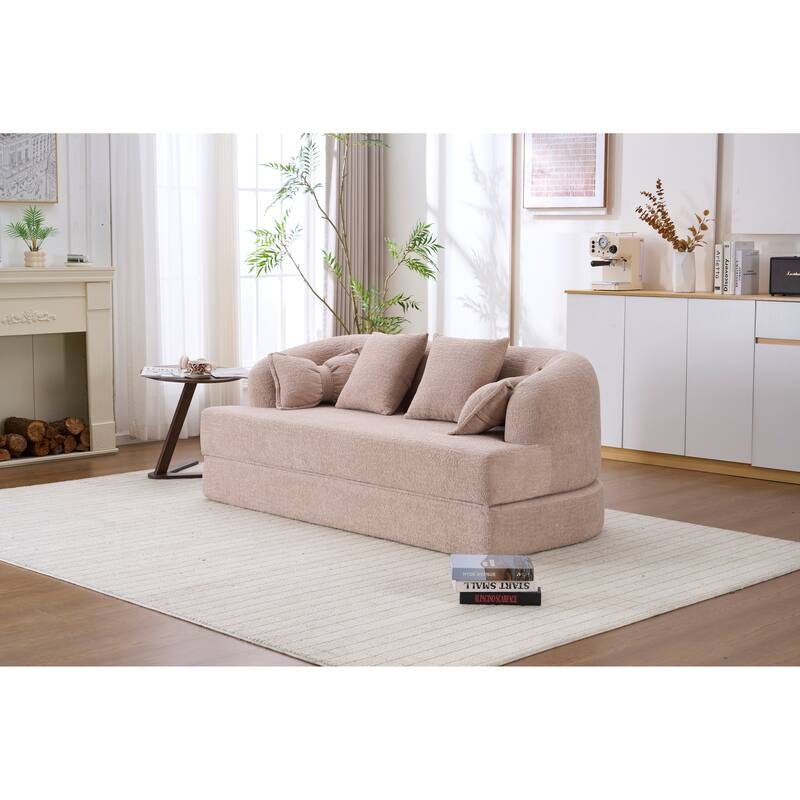 Anmytek 2-in-1 Foldable Convertible Sleeper Sofa Bed 70 Inch with 4 Pillows