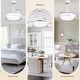 preview thumbnail 46 of 71, Bella Depot 36" Modern Retractable Ceiling Fan with Dimmable Led Light, Remote and APP Control 6-Speed Reversible DC Motor