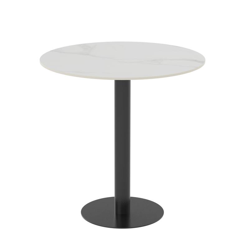 Round White Slate Top Heavy Duty Dining Bar Table