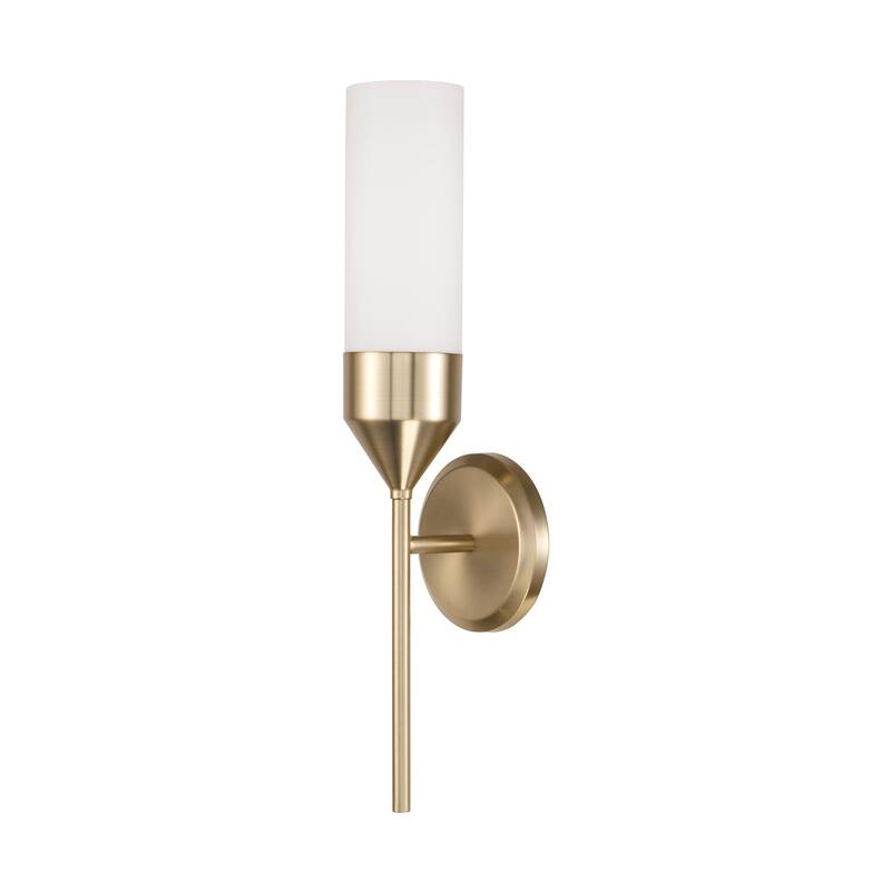 Devon 1-Light Sconce - 5"W x 19.75"H x 4.75"E - Matte Brass